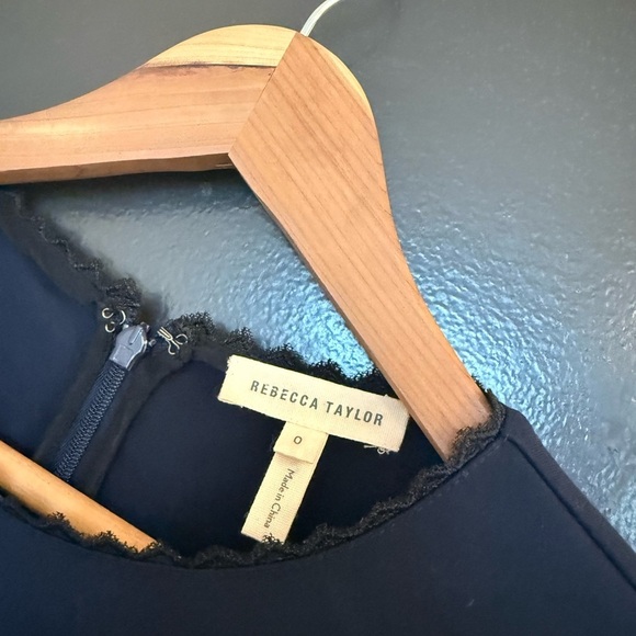 Rebecca Taylor size 0 lace EUC Blue A-line Cocktail Dress - Picture 5 of 15